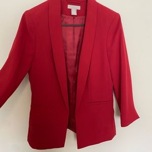 Red H&M blazer. Worn once, perfect condition. Size 4